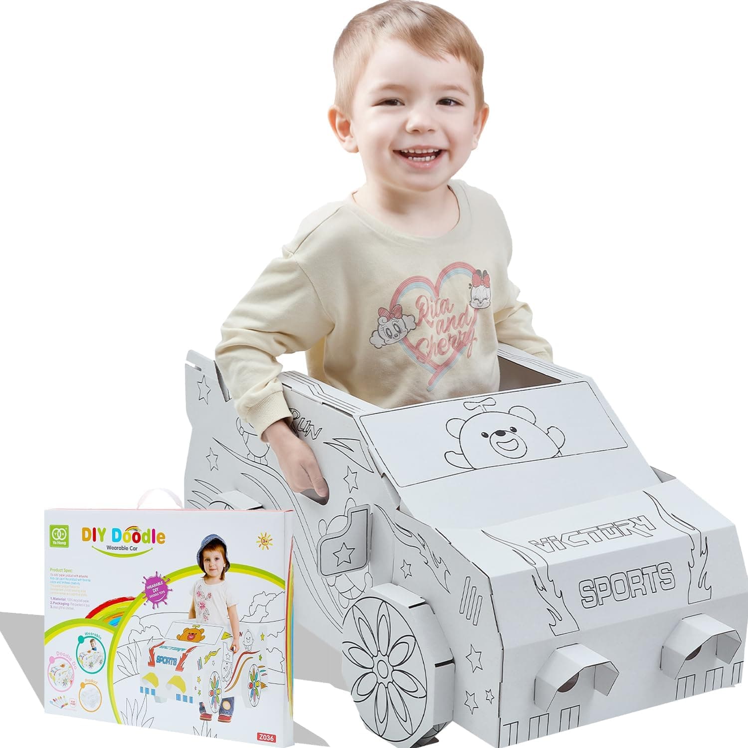 The Olympe Cardboard Car — view 2