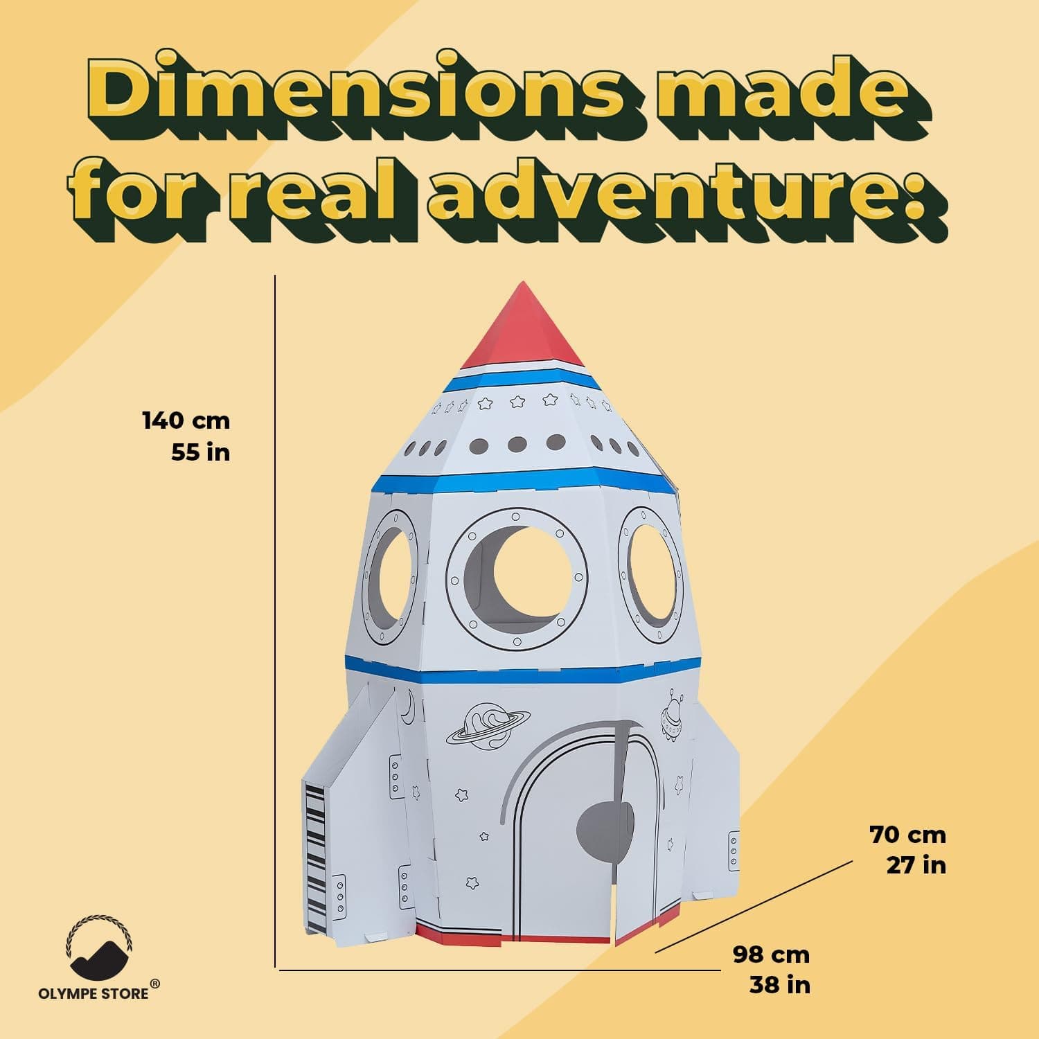 The Olympe Cardboard Rocket — view 2